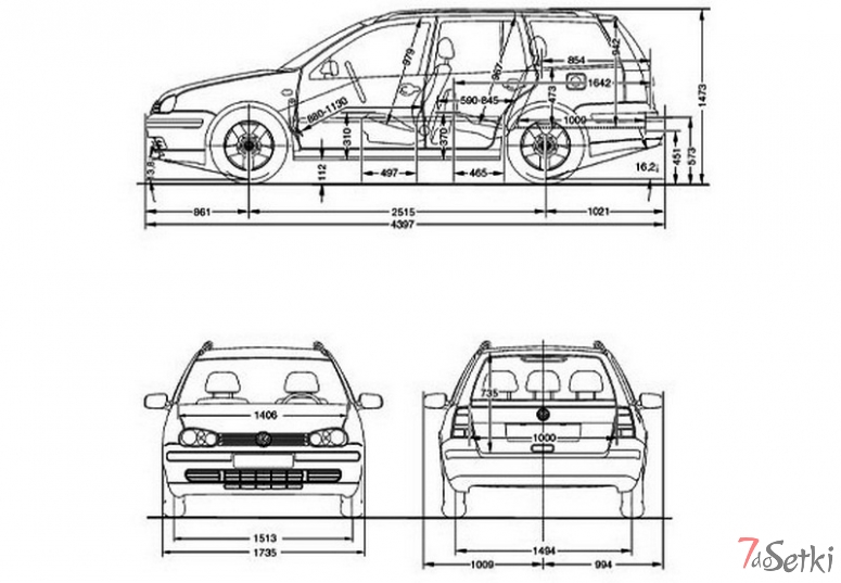 VW Golf 4 Variant 1.9 TDI 100KM test, dane techniczne