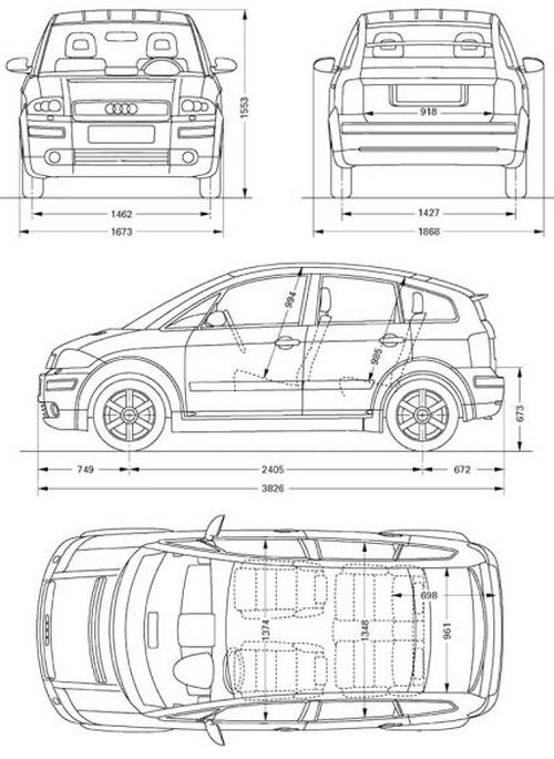 Audi A2 - dane techniczne, wymiary, silniki, spalanie, pojemność, ceny, opinie