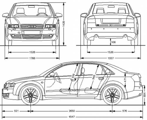 Audi A4, Audi S4 Avant B6 - dane techniczne, wymiary, silniki, spalanie, pojemność, ceny, opinie