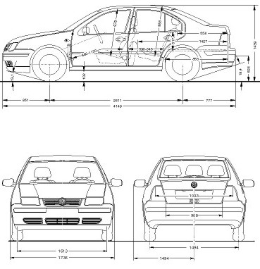 Volkswagen Bora — dane techniczne, wymiary, silniki, spalanie, pojemność, ceny, opinie