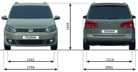 Volkswagen Touran 2 - dane techniczne, wymiary, silniki, spalanie, pojemność, ceny, opinie