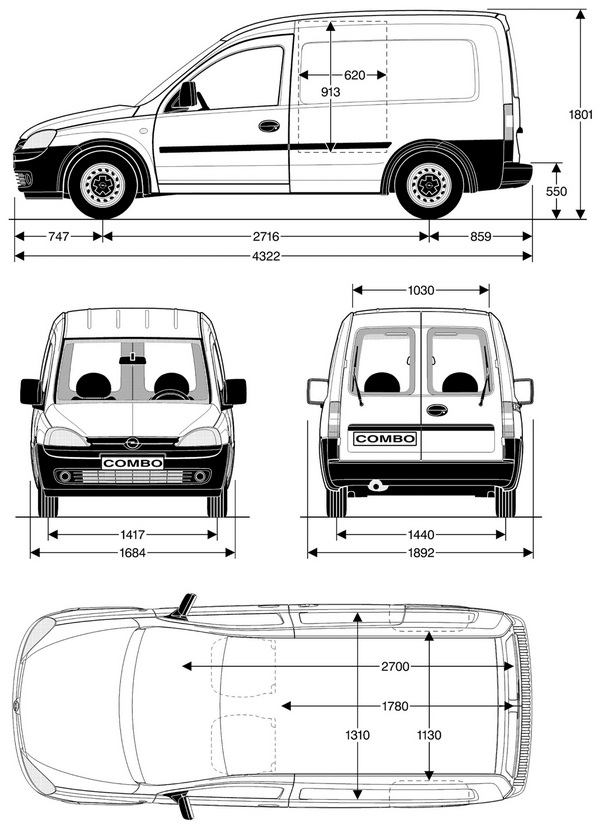 Opel Combo II — dane techniczne, wymiary, silniki, spalanie, pojemność, ceny, opinie